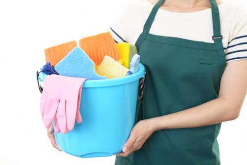 Cleaning team using sustainable waste sorting practices in Islington