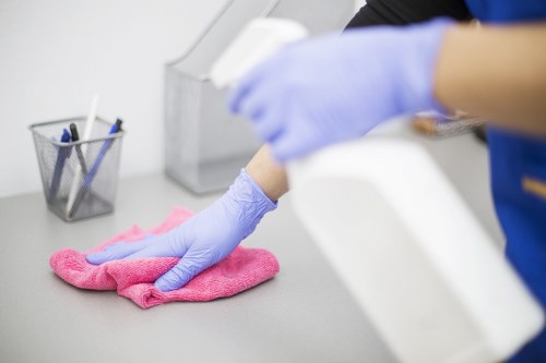 Customer submitting a cleaning service complaint form