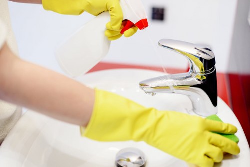 Professional office cleaning in Islington with a tidy modern workspace