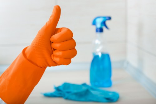 Reach and wash window cleaning used on tall Islington windows