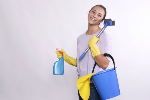Waste disposal and liability compliance during a professional cleaning service