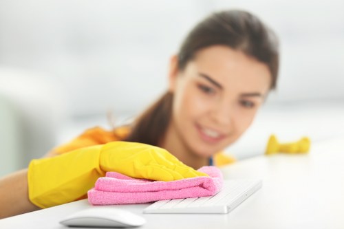 Commercial cleaning tasks in an Islington office environment